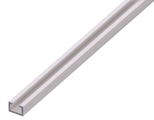 Perfil en C, Material: Aluminio, Superficie: anodizado plateado, Anchura: 17 mm, Altura: 11 mm, 8 mm, Longitud: 2000 mm, Espesura del material: 2,00 mm