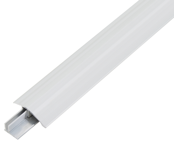 Levelling profile Duo, Material: Aluminium, Surface: support profile: raw, cover profile: silver anodised, Width: 44 mm, Length: 1000 mm, Material thickness: 1.80 mm, Retail packaged
