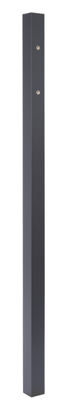 Anschlagpfosten für Einzeltore aus Aluminium, Material: Aluminium, Oberfläche: matt schwarz kunststoffbeschichtet, zum Einbetonieren, Länge: 1500 mm, Torhöhe: 1000 mm, Pfostenstärke: 60 x 60 mm