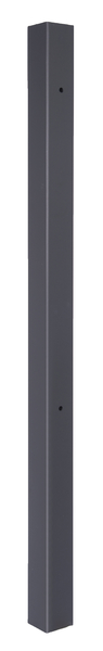 Hook post for aluminium double gates, Material: Aluminium, Surface: black matt powder-coated, for setting in concrete, Length: 2400 mm, Gate height: 1800 mm, Post thickness: 89 x 89 mm, Hole: Ø12.5 mm