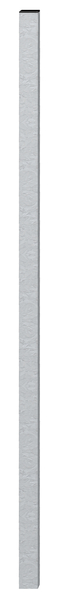 Fence post Madrid, Material: raw steel, Surface: hot-dip galvanised passivated, for setting in concrete, Length: 1500 mm, Panel height: 1000 mm, Post thickness: 40 x 40 mm, 15-year warranty against rusting through
