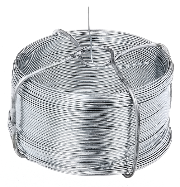 Wire coil, Material: raw steel, Surface: galvanised, Length: 50 m, Wire Ø: 0.8 mm, 15-year warranty against rusting through