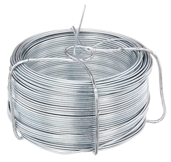 Wire coil, Material: raw steel, Surface: galvanised, Length: 50 m, Wire Ø: 1.3 mm, 15-year warranty against rusting through