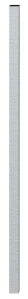 Fence post Madrid, Material: raw steel, Surface: hot-dip galvanised passivated, for setting in concrete, Length: 850 mm, Panel height: 495 mm, Post thickness: 40 x 40 mm, 15-year warranty against rusting through