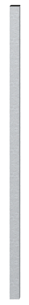 Fence post Madrid, Material: raw steel, Surface: hot-dip galvanised passivated, for setting in concrete, Length: 1350 mm, Panel height: 735 mm, Post thickness: 40 x 40 mm, 15-year warranty against rusting through