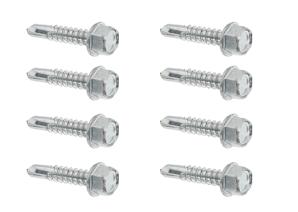 Screw set for fastening fence panels to posts, Material: raw steel, Surface: galvanised, Contents per PU: 8 Piece, Retail packaged
