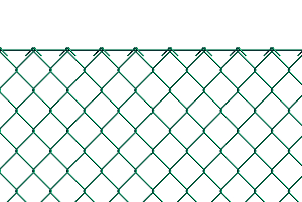 Wire mesh, type 2.8, Material: raw steel, Surface: sendzimir galvanised, green powder-coated, layered winding, Contents per PU: 25 m, Total length: 25 m, Height: 2000 mm, Mesh width: 60 x 60 mm, Material thickness: 1.60 mm, 10-year warranty against rusting through