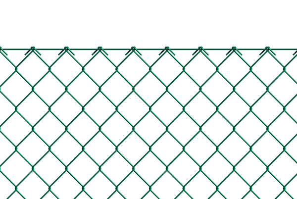 Maschendrahtgeflecht, Material: Stahl roh, Oberfläche: sendzimirverzinkt, grün kunststoffbeschichtet, Baumkuchenwicklung, Inhalt pro PE: 25 m, Gesamtlänge: 25 m, Höhe: 2000 mm, Maschenweite: 60 x 60 mm, Draht-Ø: 2,6 mm, 10 Jahre Garantie gegen Durchrosten