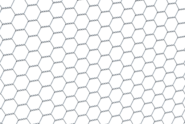 Hexagonal mesh, Material: raw steel, Surface: galvanised, Contents per PU: 25 m, Length: 25 m, Height: 1000 mm, Wire Ø: 0.7 mm, 15-year warranty against rusting through