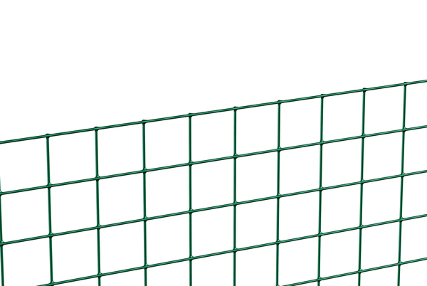 Schweißgitter, Material: Stahl roh, Oberfläche: verzinkt, grün kunststoffbeschichtet, Inhalt pro PE: 5 m, Länge: 5 m, Höhe: 1000 mm, Maschenweite: 19 x 19 mm, Draht-Ø: 1 mm, 10 Jahre Garantie gegen Durchrosten