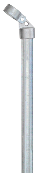 Strebe, Material: Stahl roh, Oberfläche: feuerverzinkt, zum Einbetonieren, Länge: 1150 mm, Rohr-Ø: 34 mm, Schellen-Ø: 42 mm, 15 Jahre Garantie gegen Durchrosten