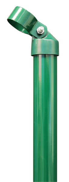 Brace, Material: raw steel, Surface: zinc phosphate plated, green powder-coated RAL 6005, for setting in concrete, Length: 2500 mm, Tube Ø: 38 mm, Circlip dia.: 38 mm, 10-year warranty against rusting through