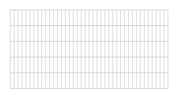 Doppelstab-Gittermatte, Typ 6/5/6, ohne Überstand, Material: Stahl roh, Oberfläche: feuerverzinkt, Breite: 2000 mm, Höhe: 1000 mm, Maschenweite: 50 x 200 mm, 15 Jahre Garantie gegen Durchrosten