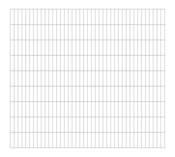 Double bar grating panel, type 6/5/6, without excess length, Material: raw steel, Surface: hot-dip galvanised, Width: 2000 mm, Height: 1800 mm, Mesh width: 50 x 200 mm, 15-year warranty against rusting through