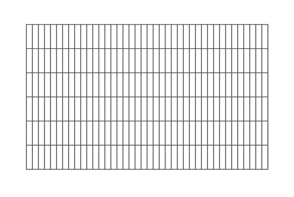 Doppelstab-Gittermatte, Typ 6/5/6, ohne Überstand, Material: Stahl roh, Oberfläche: verzinkt, anthrazit kunststoffbeschichtet RAL 7016, Breite: 2000 mm, Höhe: 1200 mm, Maschenweite: 50 x 200 mm, 15 Jahre Garantie gegen Durchrosten