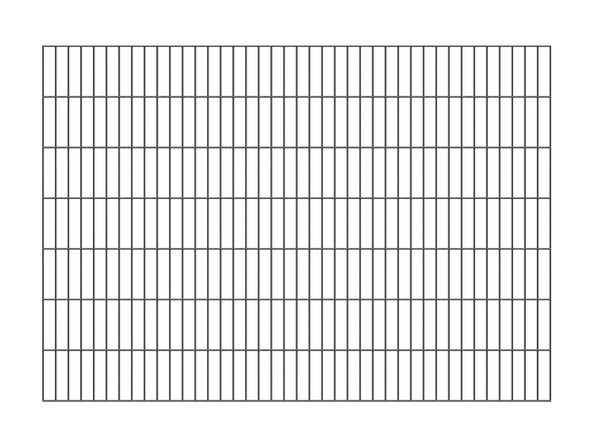 Doppelstab-Gittermatte, Typ 6/5/6, ohne Überstand, Material: Stahl roh, Oberfläche: verzinkt, anthrazit kunststoffbeschichtet RAL 7016, Breite: 2000 mm, Höhe: 1400 mm, Maschenweite: 50 x 200 mm, 15 Jahre Garantie gegen Durchrosten