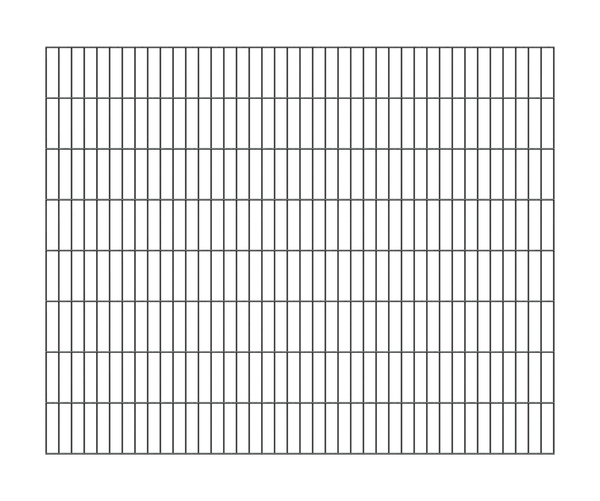 Doppelstab-Gittermatte, Typ 6/5/6, ohne Überstand, Material: Stahl roh, Oberfläche: verzinkt, anthrazit kunststoffbeschichtet RAL 7016, Breite: 2000 mm, Höhe: 1600 mm, Maschenweite: 50 x 200 mm, 15 Jahre Garantie gegen Durchrosten