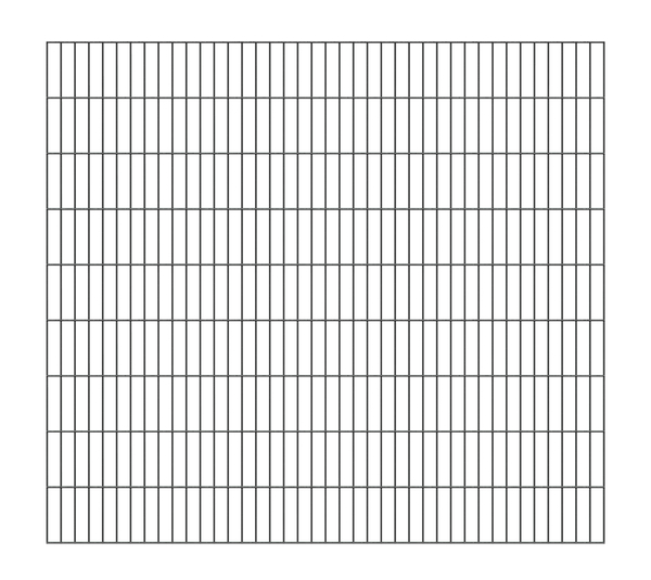 Doppelstab-Gittermatte, Typ 6/5/6, ohne Überstand, Material: Stahl roh, Oberfläche: verzinkt, anthrazit kunststoffbeschichtet RAL 7016, Breite: 2000 mm, Höhe: 1800 mm, Maschenweite: 50 x 200 mm, 15 Jahre Garantie gegen Durchrosten