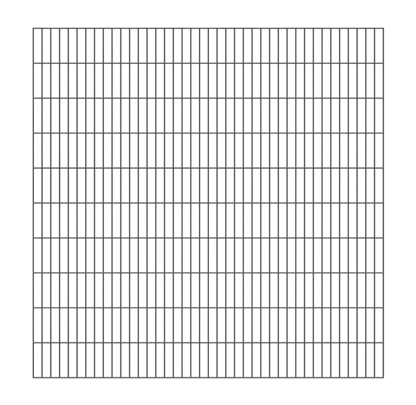 Doppelstab-Gittermatte, Typ 6/5/6, ohne Überstand, Material: Stahl roh, Oberfläche: verzinkt, anthrazit kunststoffbeschichtet RAL 7016, Breite: 2000 mm, Höhe: 2000 mm, Maschenweite: 50 x 200 mm, 15 Jahre Garantie gegen Durchrosten