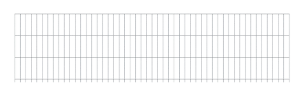 Doppelstab-Gittermatte, Typ 6/5/6, mit Überstand, Material: Stahl roh, Oberfläche: feuerverzinkt, Breite: 2500 mm, Höhe: 630 mm, Maschenweite: 50 x 200 mm, 15 Jahre Garantie gegen Durchrosten
