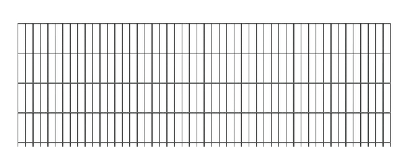 Doppelstab-Gittermatte, Typ 6/5/6, mit Überstand, Material: Stahl roh, Oberfläche: verzinkt, anthrazit kunststoffbeschichtet RAL 7016, Breite: 2500 mm, Höhe: 830 mm, Maschenweite: 50 x 200 mm, 15 Jahre Garantie gegen Durchrosten