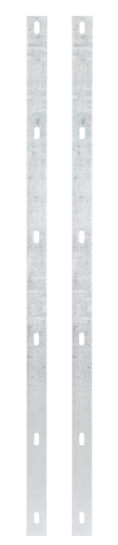 Set Flacheisen Step², Bohrabstand 200 mm, zur Befestigung von Doppelstab-Gittermatten an Gabionenwand-Pfosten, Material: Stahl roh, Oberfläche: feuerverzinkt passiviert, Inhalt pro PE: 2 St., Länge: 1020 mm, Breite: 40 mm, für Gabionenhöhe: 1000 mm, Materialstärke: 4,00 mm, Anzahl Löcher: 12, Loch: 25 x 10 mm, 15 Jahre Garantie gegen Durchrosten