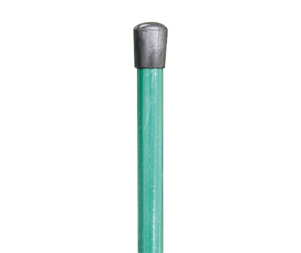 Fixing stake for pond fence panels, Material: raw steel, Surface: green powder-coated, Length: 980 mm, Diameter: 10 mm