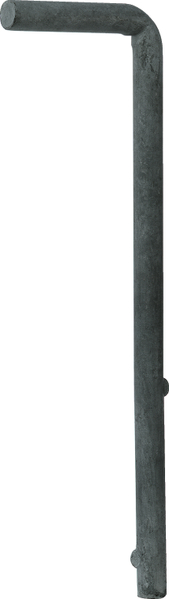 Bodenschieber für Wellengittertore, Material: Stahl roh, Oberfläche: feuerverzinkt, Gesamthöhe: 240 mm, Durchmesser: 12 mm, 15 Jahre Garantie gegen Durchrosten