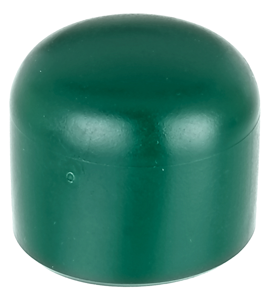 Post cap for round metal posts, Material: plastic, colour: green, For posts-Ø: 34 mm