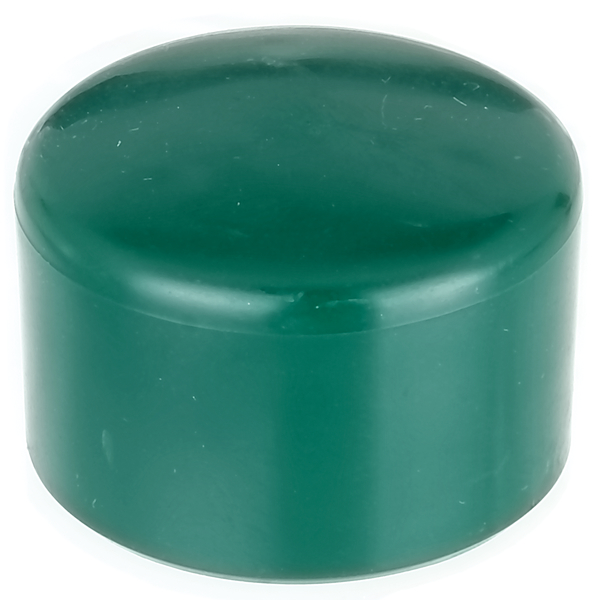 Post cap for round metal posts, Material: plastic, colour: green, For posts-Ø: 42 mm