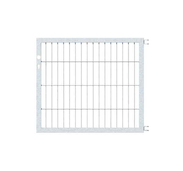 Gate leaf Flexo, Type 6/5/6, Material: raw steel, Surface: hot-dip galvanised passivated, Nominal width: 1000 mm, Height: 800 mm, Frame width: 910 mm, Frame thickness: 40 x 40 mm, Mesh width: 50 x 200 mm, 15-year warranty against rusting through