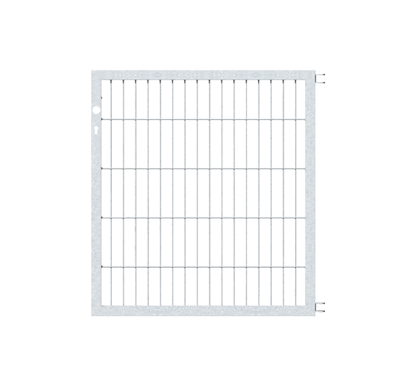 Gate leaf Flexo, Type 6/5/6, Material: raw steel, Surface: hot-dip galvanised passivated, Nominal width: 1000 mm, Height: 1000 mm, Frame width: 910 mm, Frame thickness: 40 x 40 mm, Mesh width: 50 x 200 mm, 15-year warranty against rusting through