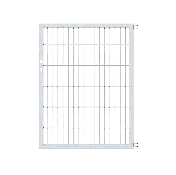 Gate leaf Flexo, Type 6/5/6, Material: raw steel, Surface: hot-dip galvanised passivated, Nominal width: 1000 mm, Height: 1200 mm, Frame width: 910 mm, Frame thickness: 40 x 40 mm, Mesh width: 50 x 200 mm, 15-year warranty against rusting through