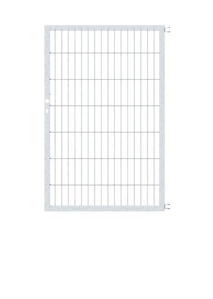 Gate leaf Flexo, Type 6/5/6, Material: raw steel, Surface: hot-dip galvanised passivated, Nominal width: 1000 mm, Height: 1400 mm, Frame width: 910 mm, Frame thickness: 40 x 40 mm, Mesh width: 50 x 200 mm, 15-year warranty against rusting through
