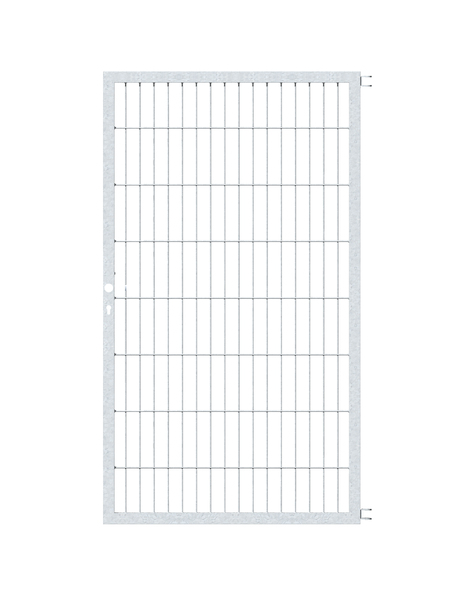 Gate leaf Flexo, Type 6/5/6, Material: raw steel, Surface: hot-dip galvanised passivated, Nominal width: 1000 mm, Height: 1600 mm, Frame width: 910 mm, Frame thickness: 40 x 40 mm, Mesh width: 50 x 200 mm, 15-year warranty against rusting through