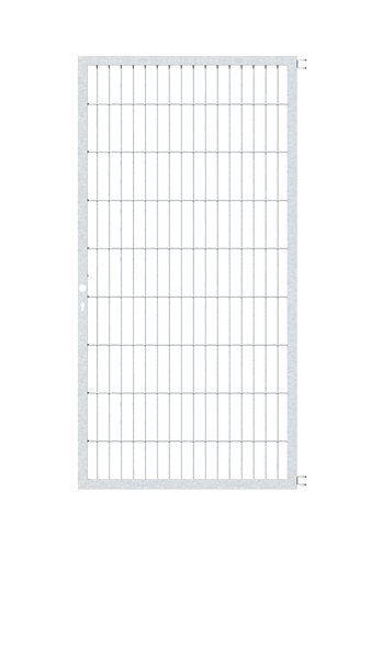 Gate leaf Flexo, Type 6/5/6, Material: raw steel, Surface: hot-dip galvanised passivated, Nominal width: 1000 mm, Height: 1800 mm, Frame width: 910 mm, Frame thickness: 40 x 40 mm, Mesh width: 50 x 200 mm, 15-year warranty against rusting through