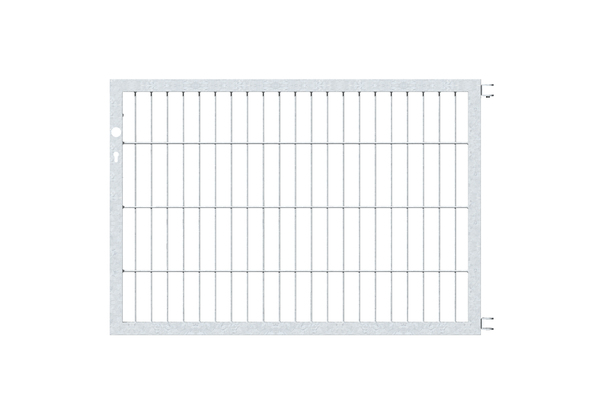 Gate leaf Flexo, Type 6/5/6, Material: raw steel, Surface: hot-dip galvanised passivated, Nominal width: 1250 mm, Height: 800 mm, Frame width: 1175 mm, Frame thickness: 40 x 40 mm, Mesh width: 50 x 200 mm, 15-year warranty against rusting through