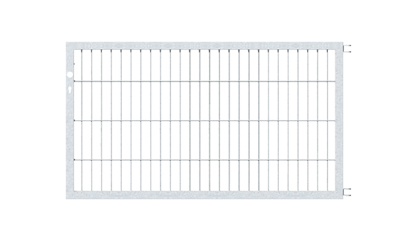 Gate leaf Flexo, Type 6/5/6, Material: raw steel, Surface: hot-dip galvanised passivated, Nominal width: 1500 mm, Height: 800 mm, Frame width: 1425 mm, Frame thickness: 40 x 40 mm, Mesh width: 50 x 200 mm, 15-year warranty against rusting through