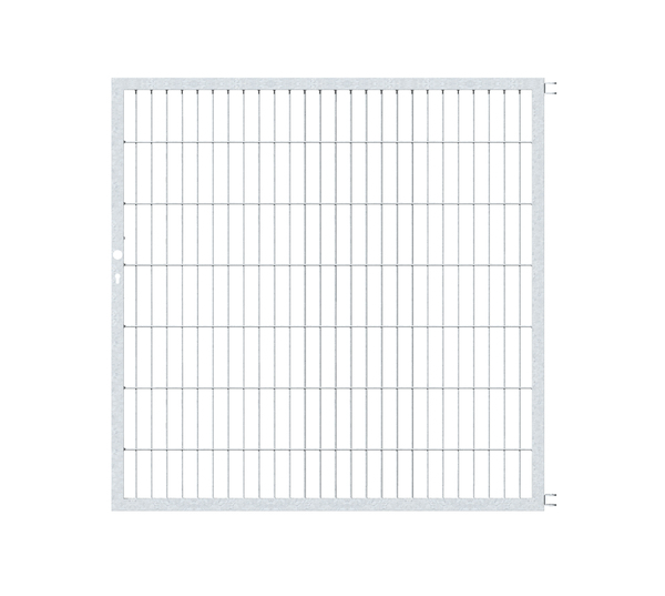 Gate leaf Flexo, Type 6/5/6, Material: raw steel, Surface: hot-dip galvanised passivated, Nominal width: 1500 mm, Height: 1400 mm, Frame width: 1425 mm, Frame thickness: 40 x 40 mm, Mesh width: 50 x 200 mm, 15-year warranty against rusting through
