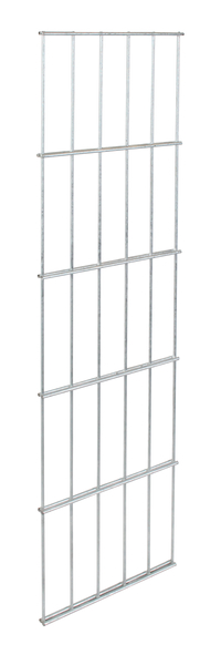 Seitengitter Cluster, Typ 6/5/6, Material: Stahl roh, Oberfläche: feuerverzinkt, Breite: 250 mm, Höhe: 1800 mm, Maschenweite: 50 x 200 mm, 15 Jahre Garantie gegen Durchrosten