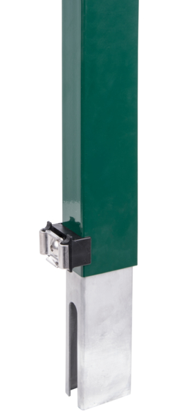 Zaunerhöhung Erhard inkl. Klemmlasche, zur einfachen Erhöhung eines vorhandenen Doppelstab-Gittermattenzaunes, Material: Stahl roh, Oberfläche: feuerverzinkt, grün kunststoffbeschichtet RAL 6005, Gesamtlänge inkl. Adapter: 965 mm, Höhe: 800 mm, für Pfosten: 60 x 40 mm, 15 Jahre Garantie gegen Durchrosten