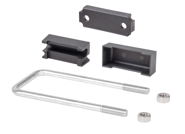 Bolt clip for square posts, Material: stainless steel, Contents per PU: 1 Set, For posts: 60 x 40 mm