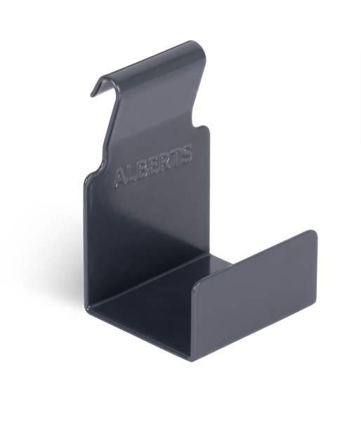 Decorative hooks for double bar grating panels, size M