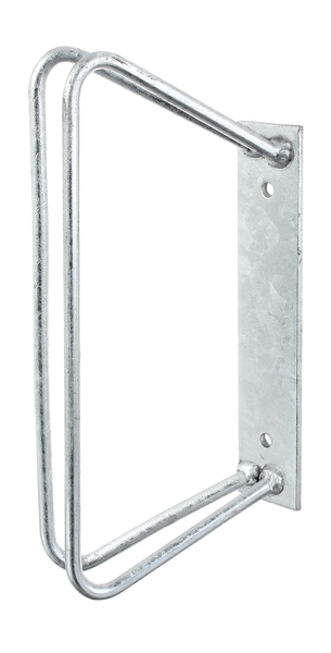 Supporto per biciclette singolo, per fissaggio a muro, Materiale: acciaio grezzo, superficie: zincata a fuoco, altezza staffa: 350 mm, 170 mm, Lunghezza piastra: 240 mm, Larghezza piastra: 45 mm, distanza centro - centro foro: 161 mm