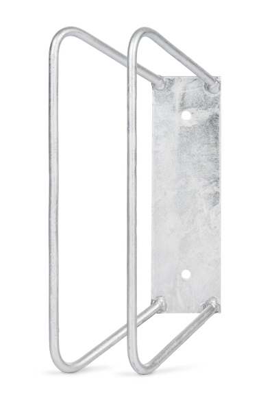 Supporto singolo per mountain bike, per fissaggio a muro, Materiale: acciaio grezzo, superficie: zincata a fuoco, altezza staffa: 350 mm, 170 mm, Lunghezza piastra: 240 mm, Larghezza piastra: 70 mm, distanza centro - centro foro: 161 mm
