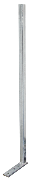 Universalpfosten, Material: Stahl roh, Oberfläche: feuerverzinkt, zum Aufschrauben, Plattenlänge: 200 mm, Plattenbreite: 40 mm, Breite Pfosten: 30 mm, Tiefe Pfosten: 30 mm, Länge: 950 mm, Materialstärke: 10,00 mm, Anzahl Löcher: 2, Loch: Ø10,5 mm