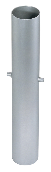 Ground sleeve for round bollards Passau, Bella, Rosenthal and Friedrichsthal, Material: raw steel, Surface: hot-dip galvanised passivated, for setting in concrete, Length: 400 mm