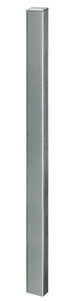 Bollard standard SK, angular, Material: raw steel, Surface: hot-dip galvanised, for setting in concrete, Post: 70 x 70 mm, Height above ground: 1000 mm, Total length of post: 1500 mm, No. of eyes: 0