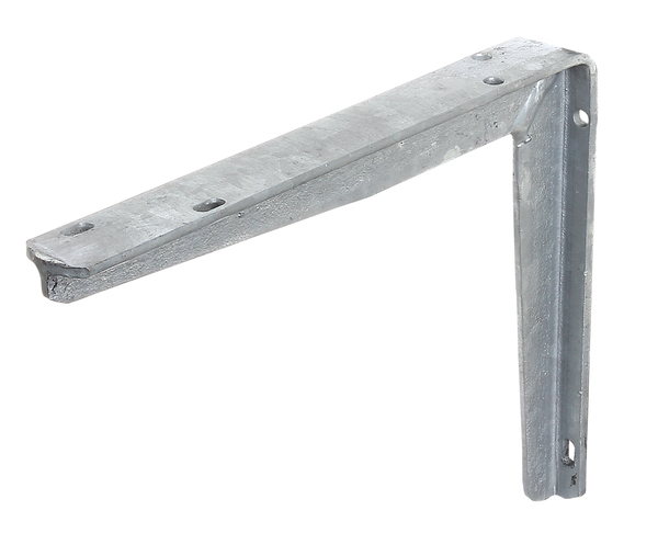 Shelf bracket, made of T profile, Material: raw steel, Surface: hot-dip galvanised, Height: 200 mm, Depth: 250 mm, Max. load capacity: 225 kg