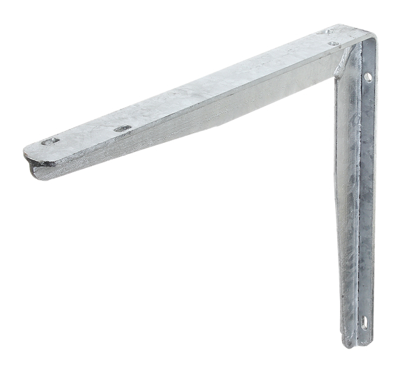 Shelf bracket, made of T profile, Material: raw steel, Surface: hot-dip galvanised, Height: 250 mm, Depth: 300 mm, Max. load capacity: 250 kg